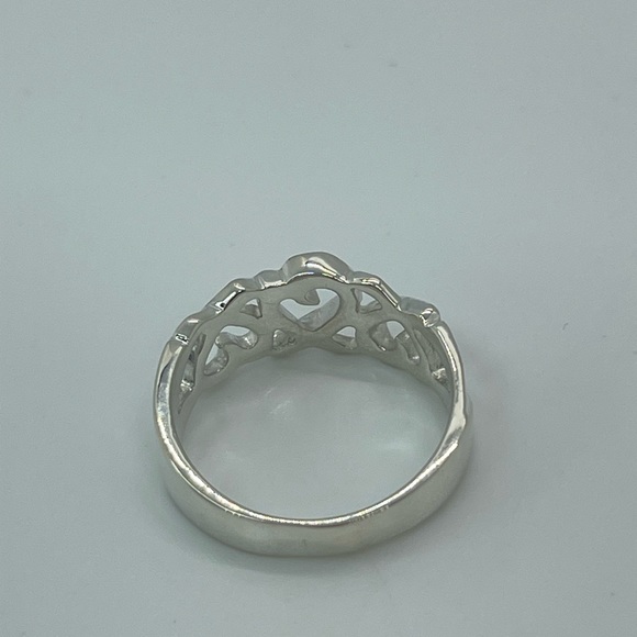 Tiffany & Co. Paloma Picasso Silver Triple Loving Heart Band Ring - Picture 8 of 10